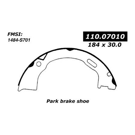 Centric Centric Premium Parking Brake Shoes, Centric Parts 111.07010 111.0701